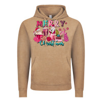 Vintage Coffee pink christmas coffee cups Vintage Hoodie - MaliasSmallBusiness