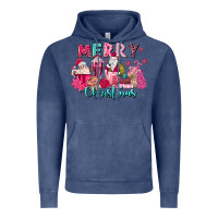 Vintage Denim pink christmas coffee cups Vintage Hoodie - MaliasSmallBusiness