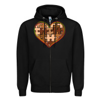 Black melanin skin tone heart black history Zipper Hoodie - CowGirlArtShop