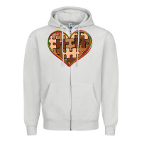 Dove Grey melanin skin tone heart black history Zipper Hoodie - CowGirlArtShop