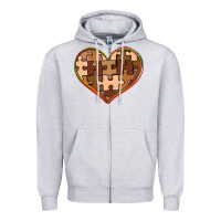 Heather Grey melanin skin tone heart black history Zipper Hoodie - CowGirlArtShop