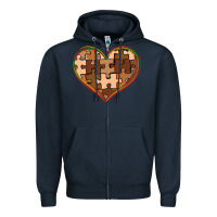 Navy melanin skin tone heart black history Zipper Hoodie - CowGirlArtShop