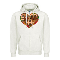 Oatmeal Heather melanin skin tone heart black history Zipper Hoodie - CowGirlArtShop