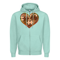 Seafoam melanin skin tone heart black history Zipper Hoodie - CowGirlArtShop