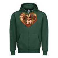 Sports Green melanin skin tone heart black history Zipper Hoodie - CowGirlArtShop