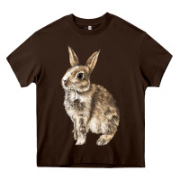 Chocolate Brown Rabbit Heavy Core Tee - LillyAllenDesigns