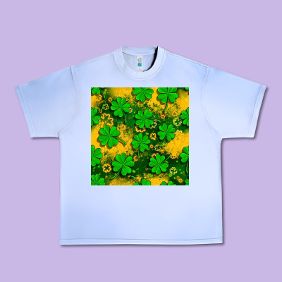 St. Patricks Clover Pattern Digital Paper Urban Heavy Tee Designed By Bundleandbundleshop