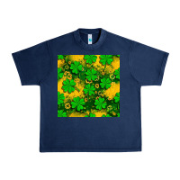 Navy St. Patricks clover pattern digital paper Urban Heavy Tee - BundleAndBundleShop