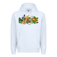 White St. Patrick's Day Nurse Premium Hoodie - CowGirlArtShop