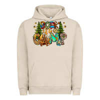 Pigment French Oak Born To Camp Urban Hoodie - CowhideDigitalArt
