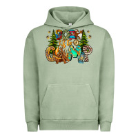 Pigment Oil Green Born To Camp Urban Hoodie - CowhideDigitalArt