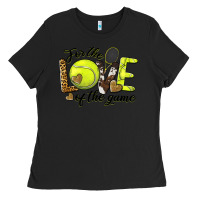 Black for the love of the game tennis Ladies Tee - BarkalooDesign