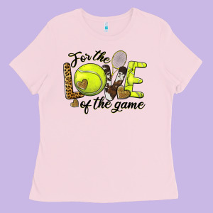 For The Love Of The Game Tennis Ladies Tee Designed By Barkaloodesign