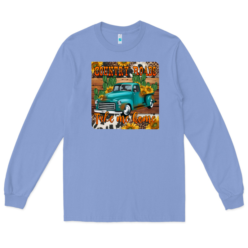 Country Roads Take Me Home Truck Coaster Long Sleeve Tee by Jasminsmagicworld | Teevron