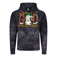 Cloud Black With God all things are possible with snowman Vintage Hoodie - NancyCooperArtShop