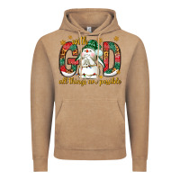 Vintage Coffee With God all things are possible with snowman Vintage Hoodie - NancyCooperArtShop