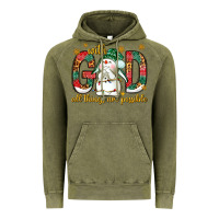 Vintage Olive With God all things are possible with snowman Vintage Hoodie - NancyCooperArtShop