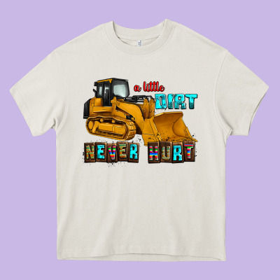 A Little Dirt Never Hurt Heavy Core Tee Designed By Adodesignshop