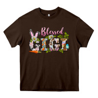 Chocolate Brown blessed gigi easter Heavy Core Tee - BarkalooDesign