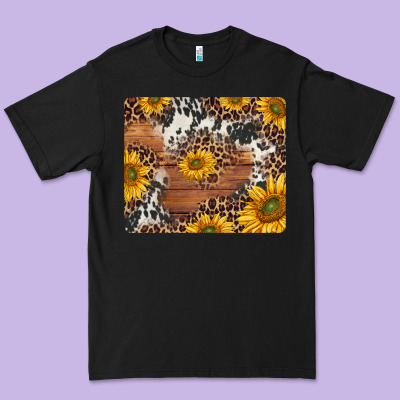 Sunflowers Cowhide Leopard Mousepad Premium Tee Designed By Jasminsmagicworld