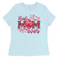 Baby Blue best mom ever Ladies Tee - NancyCooperArtShop