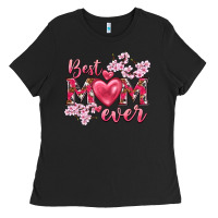 Black best mom ever Ladies Tee - NancyCooperArtShop