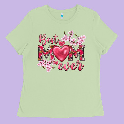 Best Mom Ever Ladies Tee Designed By Nancycooperartshop