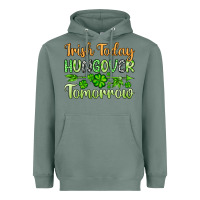 Sage St. Patrick's Irish today hungover tomorrow Heavyweight Hoodie - OliviaCreatesArt