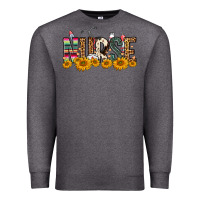Charcoal Heather Western Nurse Sunflower Premium Sweatshirt - FaDigitalArtStudio