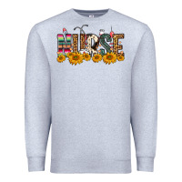 Heather Grey Western Nurse Sunflower Premium Sweatshirt - FaDigitalArtStudio