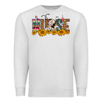 Oatmeal Heather Western Nurse Sunflower Premium Sweatshirt - FaDigitalArtStudio