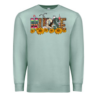 Seafoam Western Nurse Sunflower Premium Sweatshirt - FaDigitalArtStudio