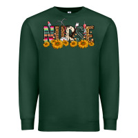 Sports Green Western Nurse Sunflower Premium Sweatshirt - FaDigitalArtStudio