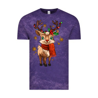 Cloud Purple reindeer in christmas Vintage Tee - MaliasSmallBusiness