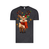 Vintage Black reindeer in christmas Vintage Tee - MaliasSmallBusiness