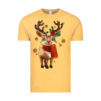 Vintage Mustard reindeer in christmas Vintage Tee - MaliasSmallBusiness