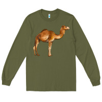 Army Green camel Long Sleeve Tee - BarkalooDesign