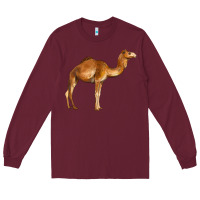 Burgundy camel Long Sleeve Tee - BarkalooDesign