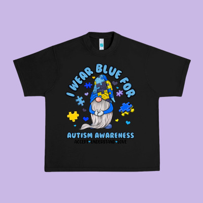 I Wear Blue For Autism Awareness Urban Heavy Tee Designed By Jahusdesignshop
