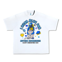 White i wear blue for autism awareness Urban Heavy Tee - JahusDesignShop
