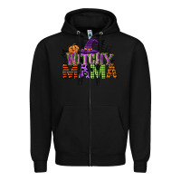 Black witchy mama Zipper Hoodie - CowGirlArtShop