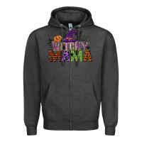 Charcoal Heather witchy mama Zipper Hoodie - CowGirlArtShop