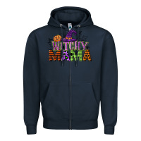 Navy witchy mama Zipper Hoodie - CowGirlArtShop