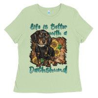 Matcha life is better with a dachshund Ladies Tee - BarkalooDesign