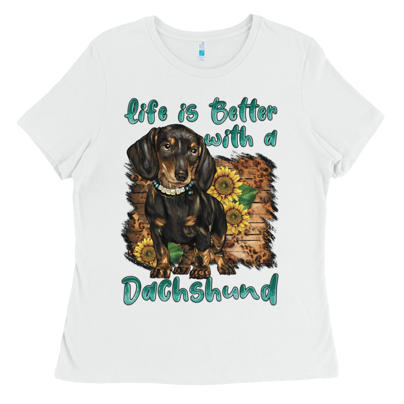 Life Is Better With A Dachshund Ladies Tee by BarkalooDesign | Teevron