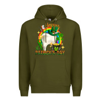 Army Green Happy Dentist St. Patrick's Day Premium Hoodie - HowdyJamesFarm