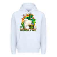 White Happy Dentist St. Patrick's Day Premium Hoodie - HowdyJamesFarm