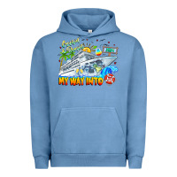 Pigment Pebble Blue 2024 Cruisin Urban Hoodie - CowhideDigitalArt