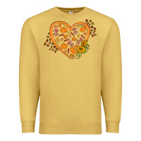 Antique Gold Western Autumn Heart Premium Sweatshirt - FaDigitalArtStudio