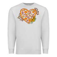 Dove Grey Western Autumn Heart Premium Sweatshirt - FaDigitalArtStudio